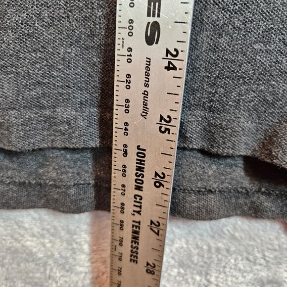 Eddie Bauer Mens L Gray Long Sleeve Polo Shirt 100% Cotton casual Dad office - Picture 9 of 12